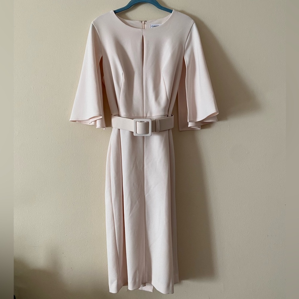 Calvin Klein Belted Sheath Dress
